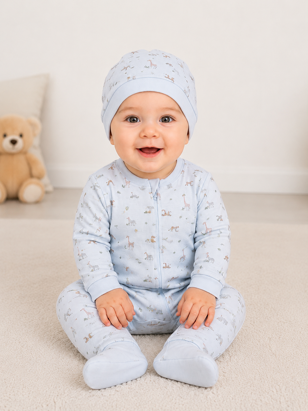 طقم مواليد قطني فاخر | Luxurious cotton baby set